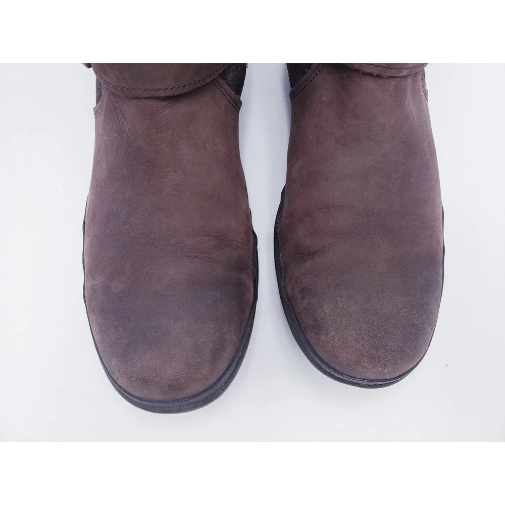 Ugg Thomsen Boots Brown Leather Knee High Wool Lined Waterproof Womens Size 9